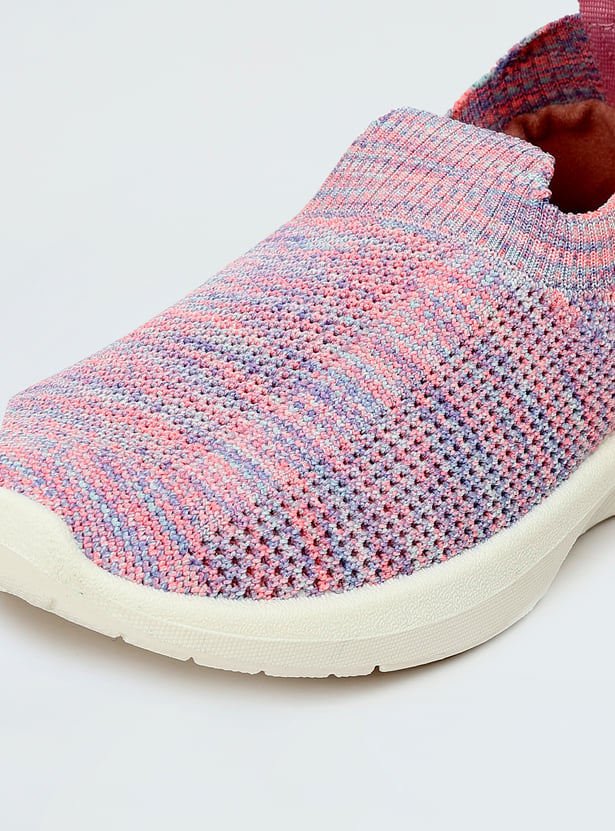 Girls Knit Slip-On Sports Shoes