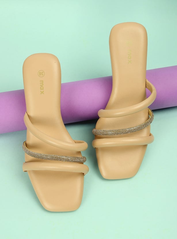 Women Embellished Strappy Wedges