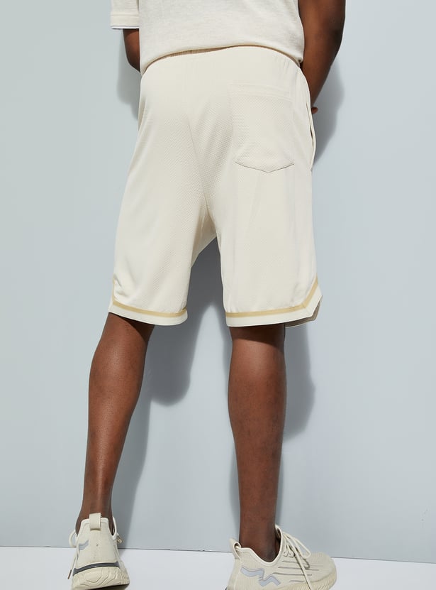 Men Textured Sports Shorts