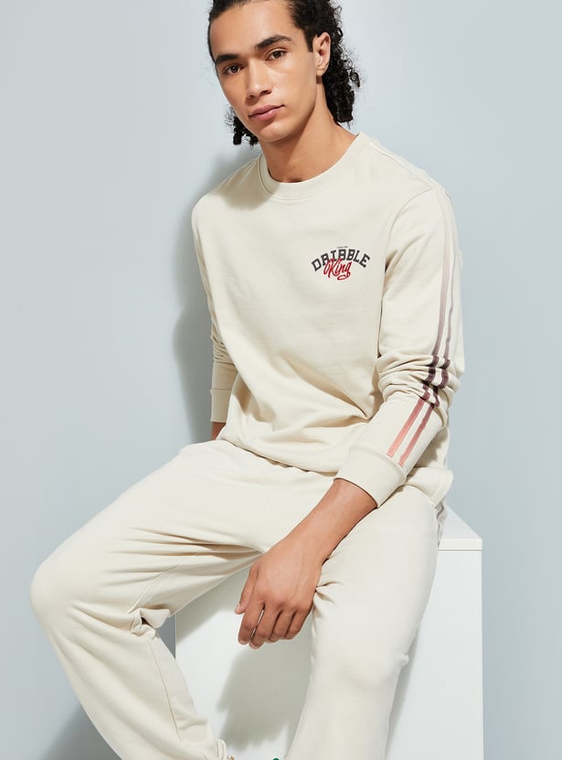 MAX Men Embroidered Crew Neck Sweatshirt