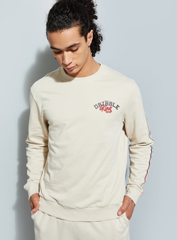 MAX Men Embroidered Crew Neck Sweatshirt