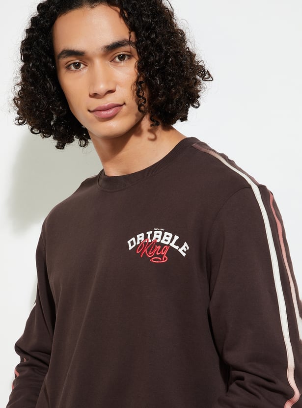 MAX Men Embroidered Crew Neck Sweatshirt