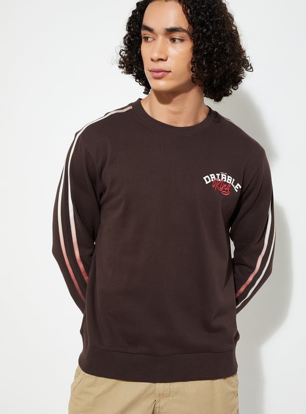 MAX Men Embroidered Crew Neck Sweatshirt