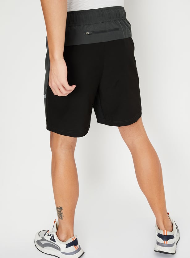 Men Colourblocked Athleisure Shorts