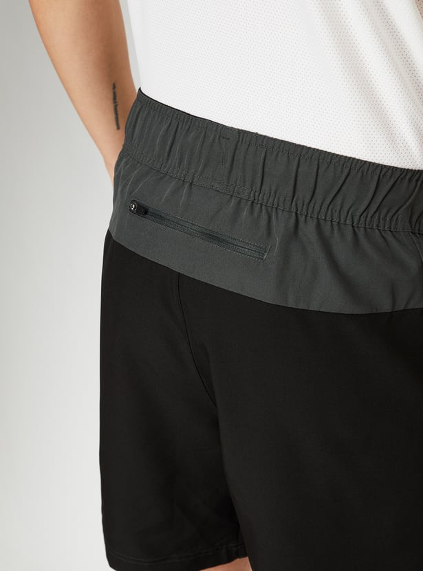 Men Colourblocked Athleisure Shorts