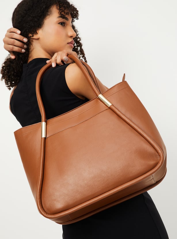 Women Solid Tote Bag