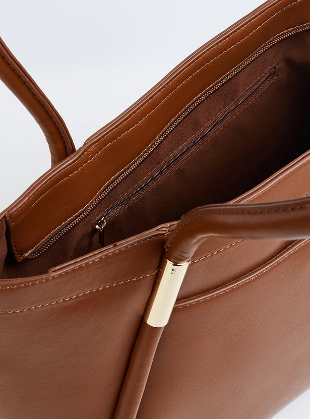 Women Solid Tote Bag