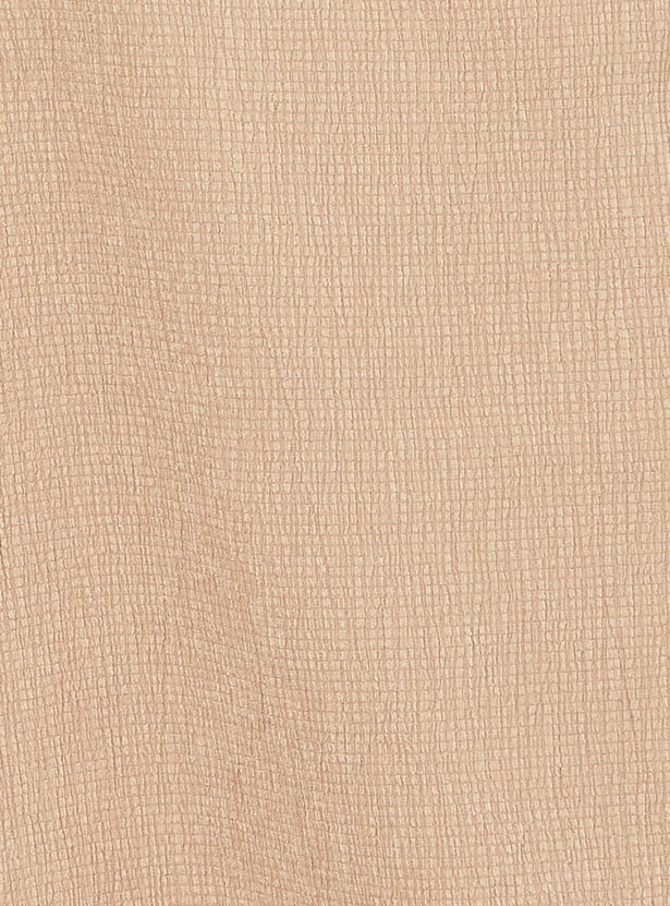 Women Textured Knit Flared Trousers