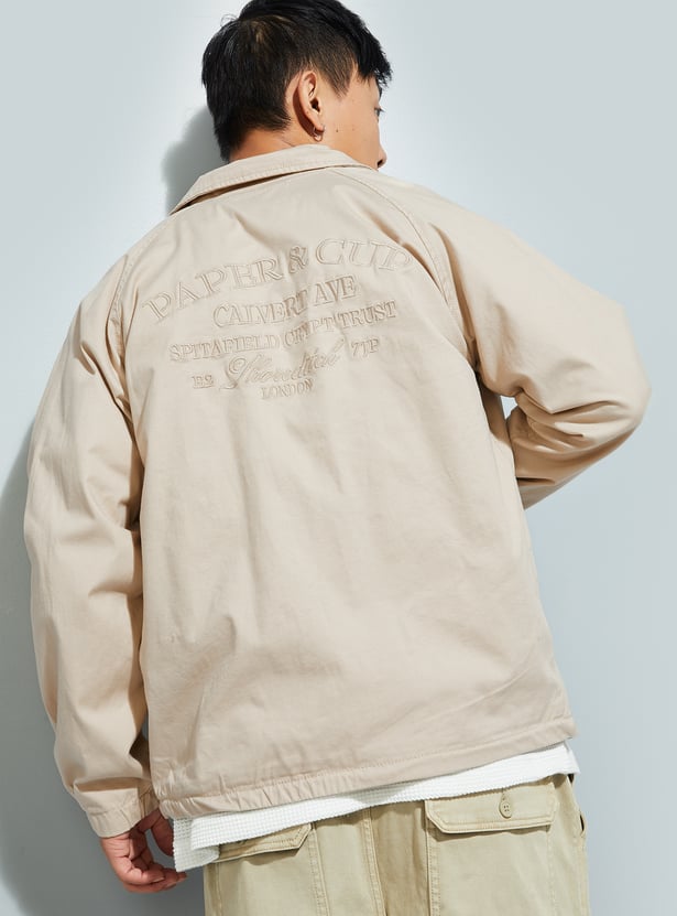 Men Embroidered Lightweight Jacket