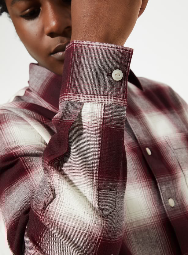 URB_N Men Regular Fit Checked Shirt