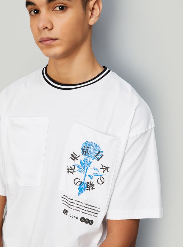 Buy Boys Oversized Printed T-shirt with Pocket Online at