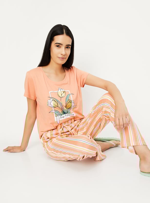 Women Printed PJ Set