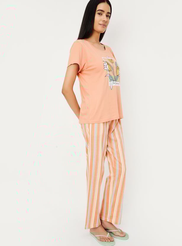 Women Printed PJ Set