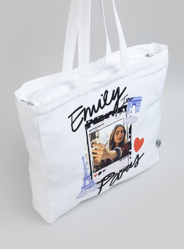 Women Emily In Paris Printed Shopper Bag