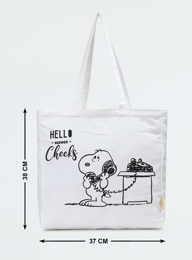 Buy Women Snoopy Printed Shopper Bag Online at just Rs