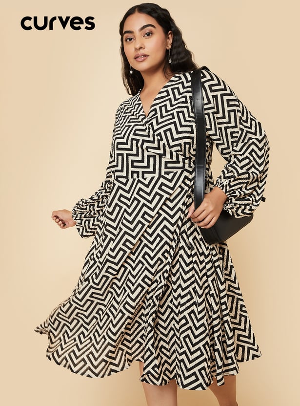 Women's Printed Wrap Dress