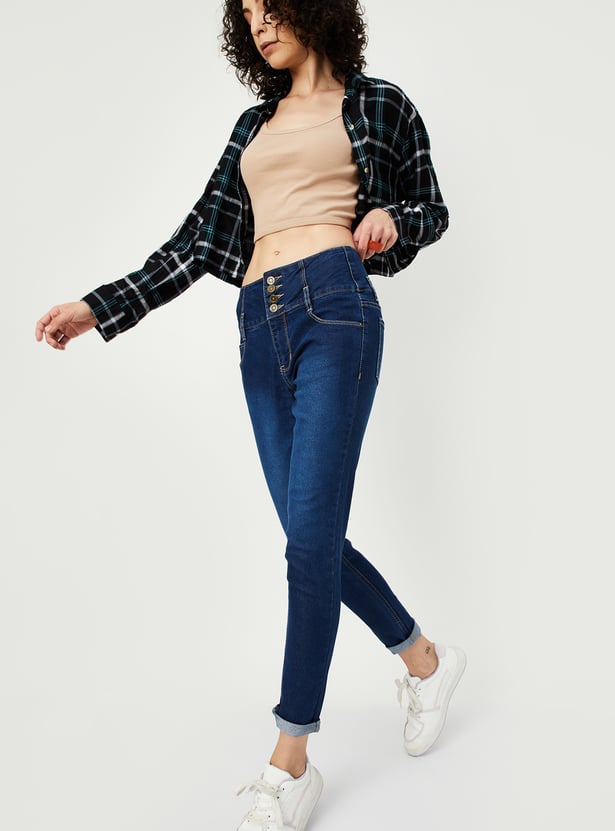 Women Washed Skinny Fit Jeans