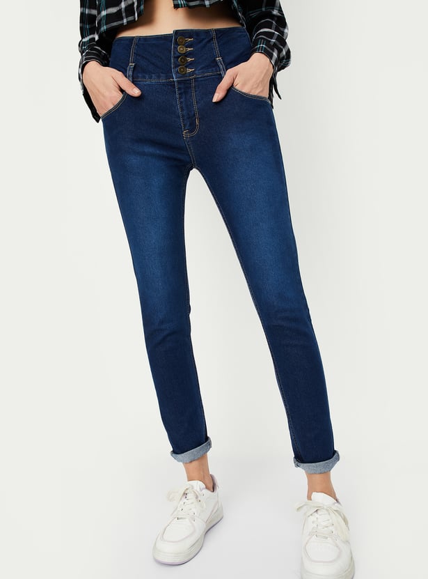 Women Washed Skinny Fit Jeans