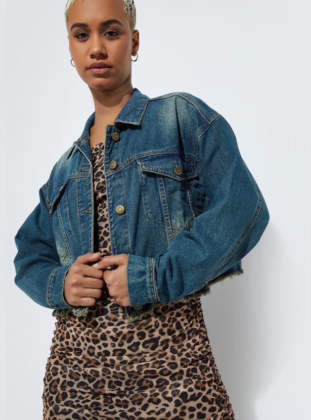 ALAYA F x URB_N Women Washed Denim Jacket