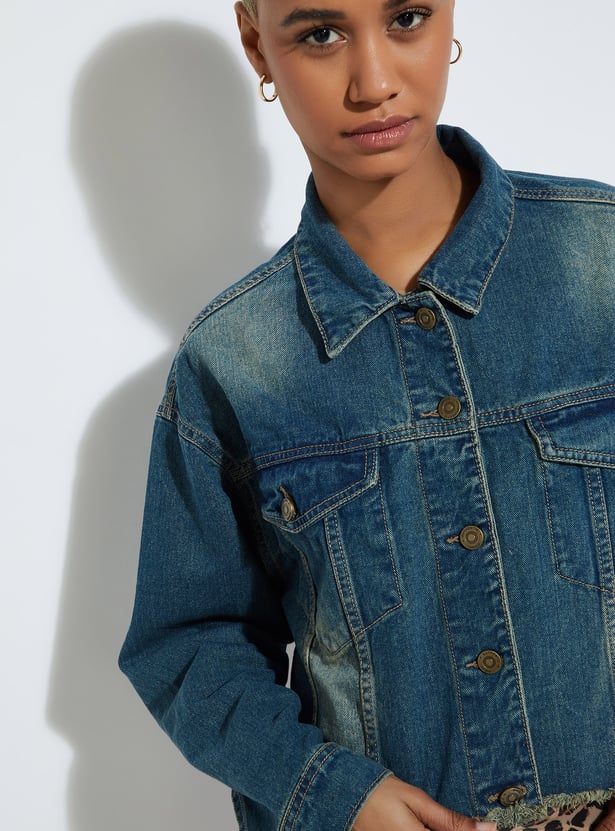 ALAYA F x URB_N Women Washed Denim Jacket