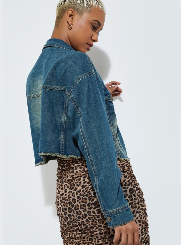 ALAYA F x URB_N Women Washed Denim Jacket