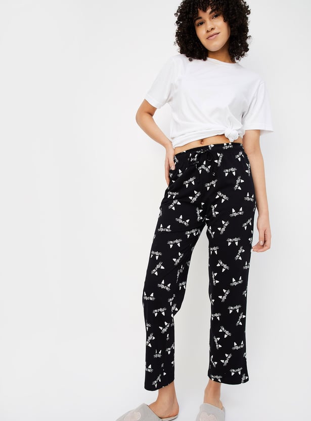 Women Printed Knit Pyjamas