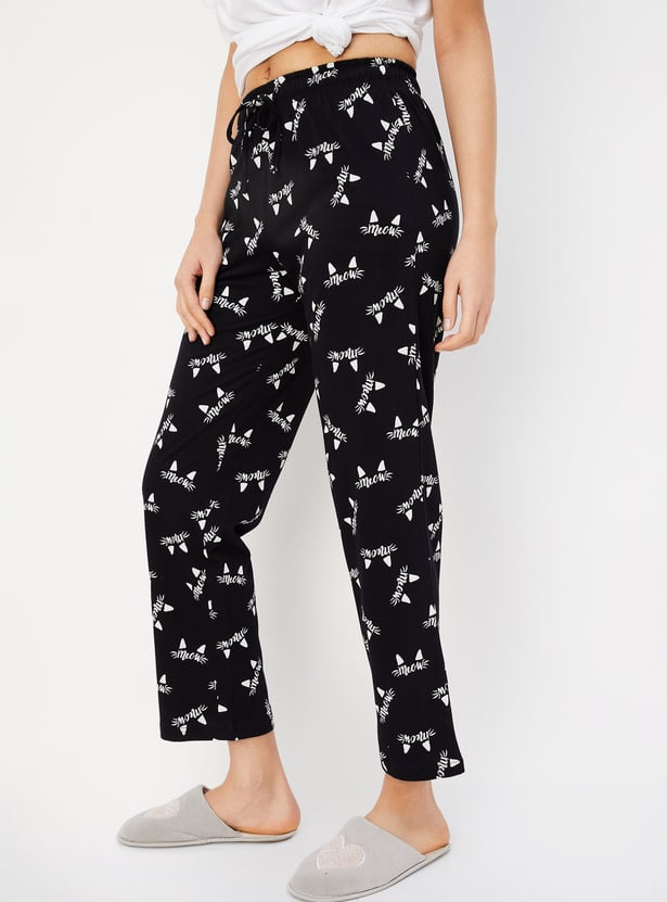 Women Printed Knit Pyjamas