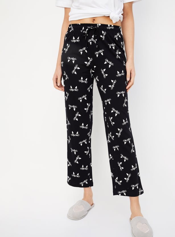 Women Printed Knit Pyjamas