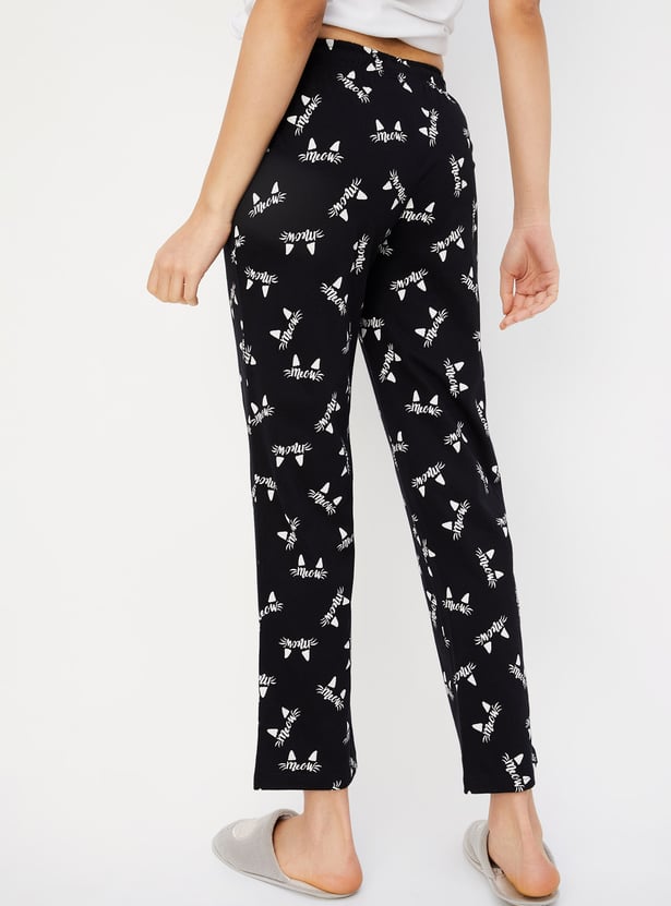 Women Printed Knit Pyjamas