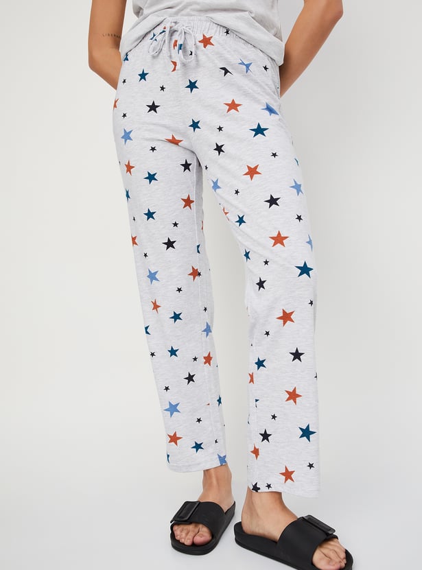 Women Star Printed Pyjamas