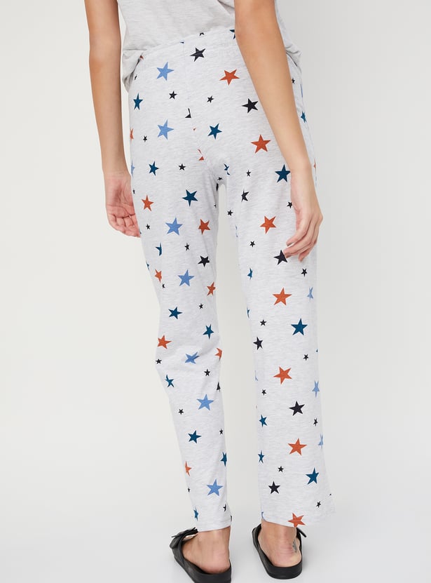 Women Star Printed Pyjamas