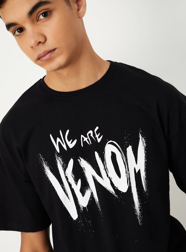 Boys Oversized Venom Printed T-shirt