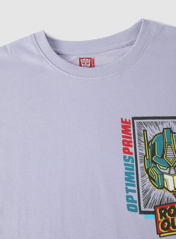 Boys Transformers Printed T-shirt