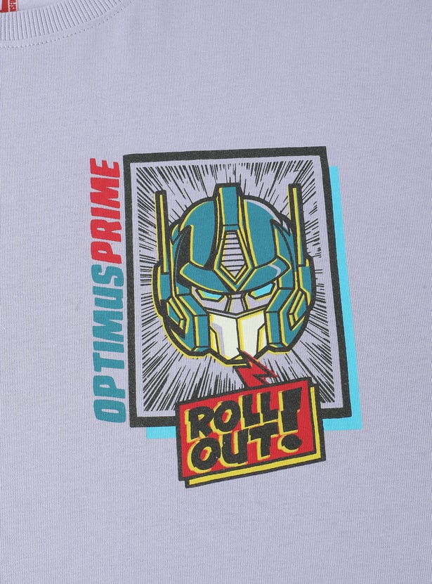 Boys Transformers Printed T-shirt