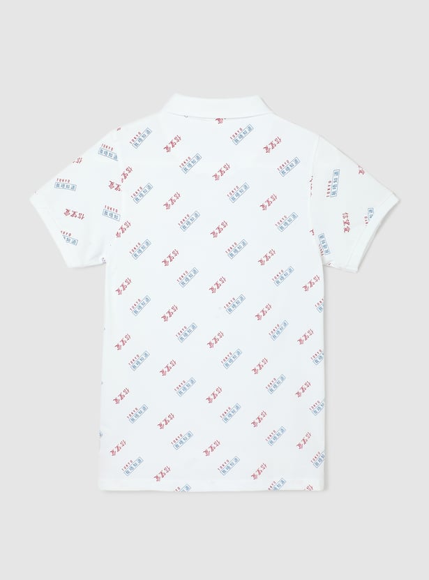Boys Printed Polo T-shirt