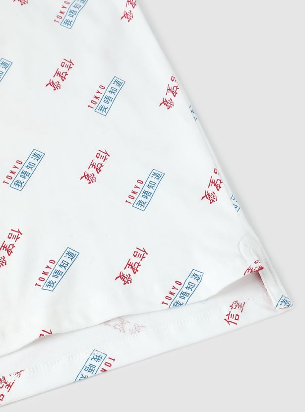 Boys Printed Polo T-shirt