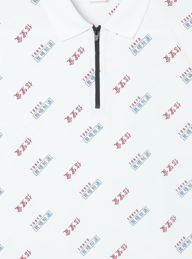 Boys Printed Polo T-shirt