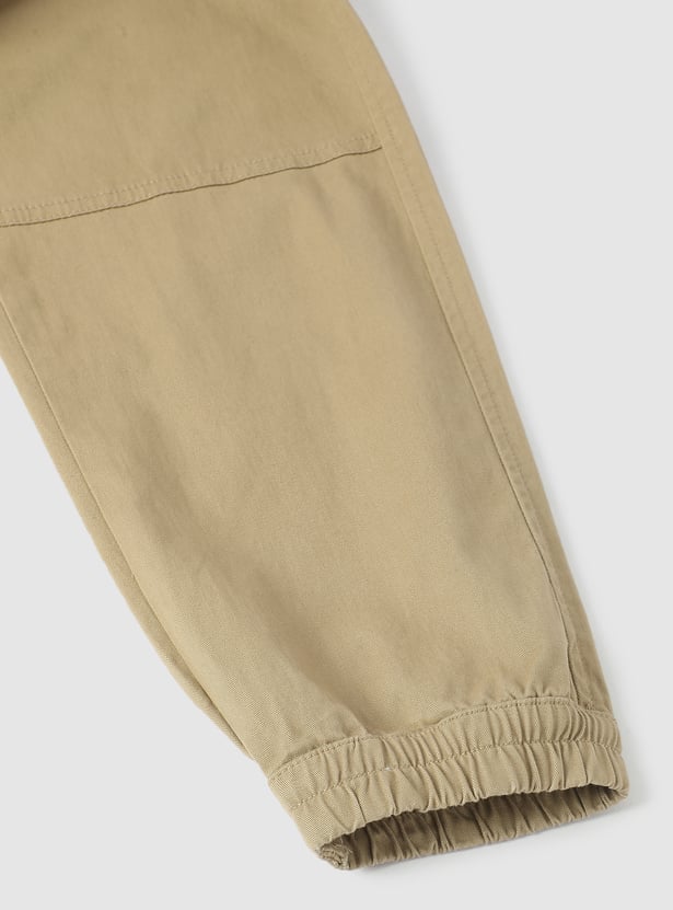 Boys Solid Cargo Joggers
