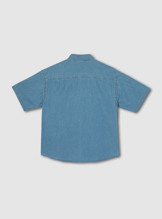 Boys Washed Denim Shirt