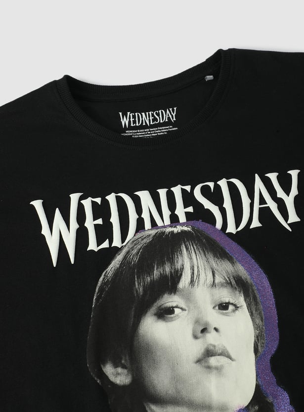Girls Wednesday Printed Boxy T-shirt
