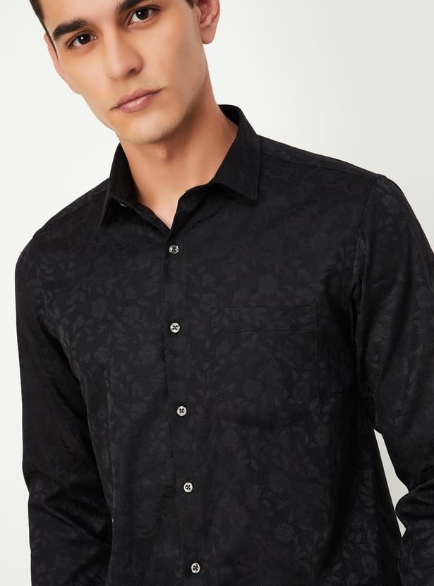 Men Slim Fit Printed Formal Shirt