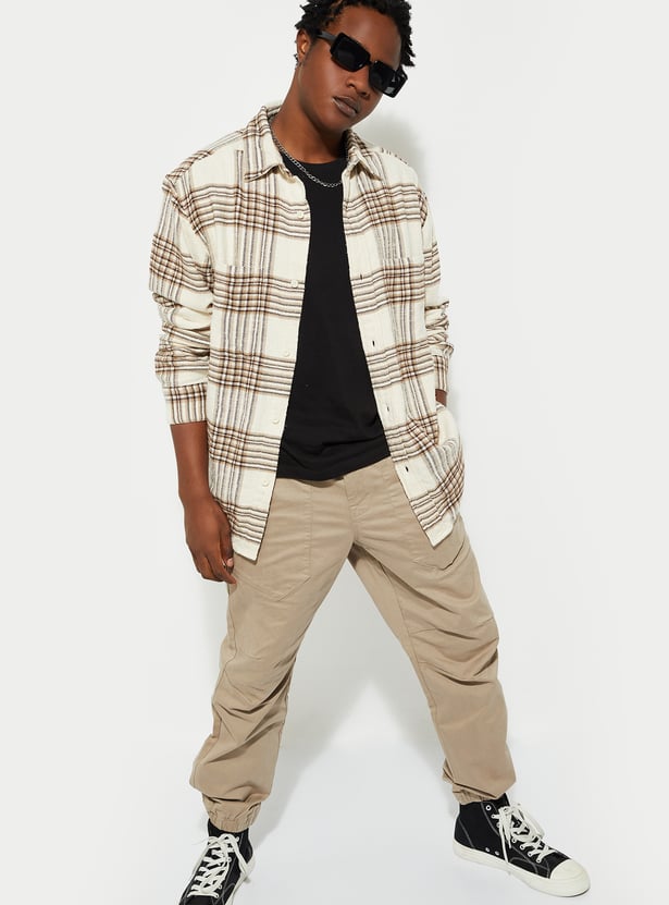 URB_N Men Relaxed Fit Checked Shacket