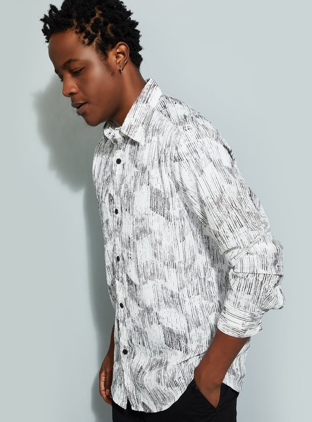 URB_N Men Regular Fit Printed Casual Shirt