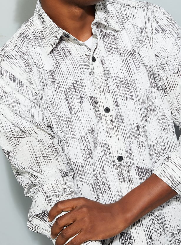 URB_N Men Regular Fit Printed Casual Shirt