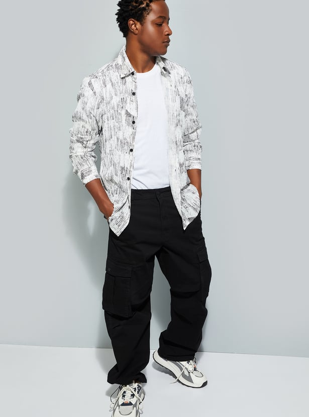 URB_N Men Regular Fit Printed Casual Shirt