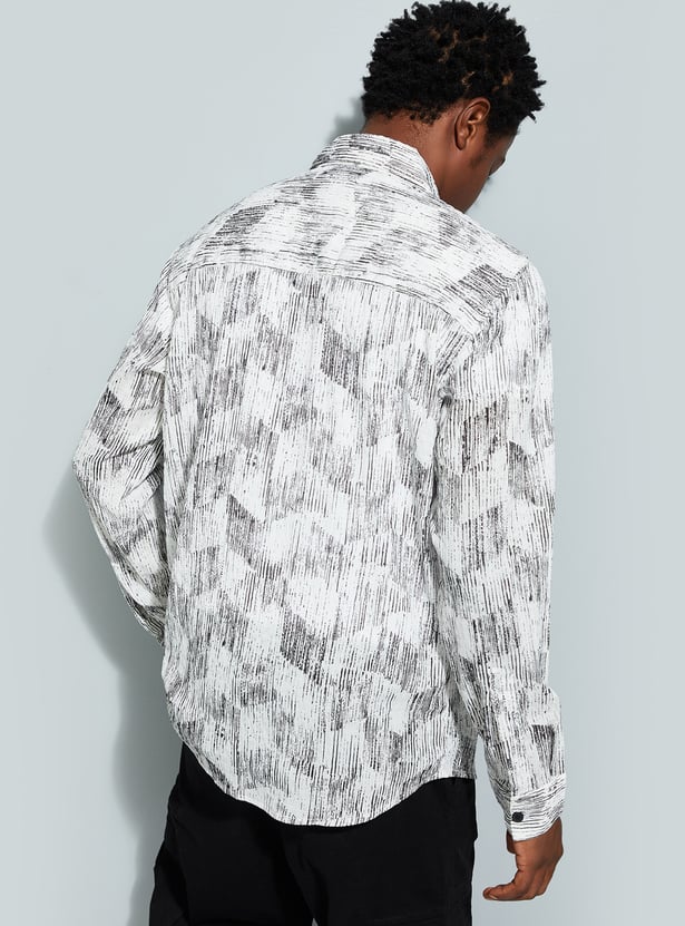 URB_N Men Regular Fit Printed Casual Shirt