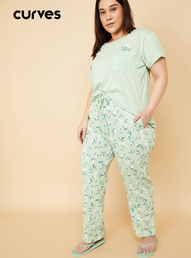 Women Floral Printed PJ Set
