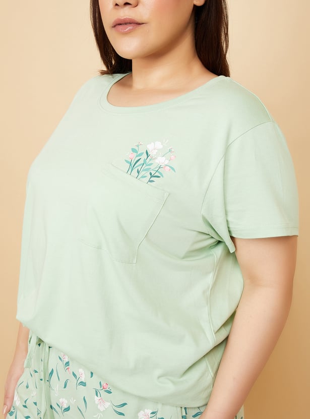 Women Floral Printed PJ Set