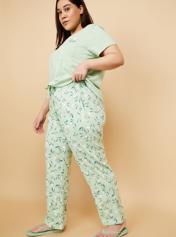 Women Floral Printed PJ Set