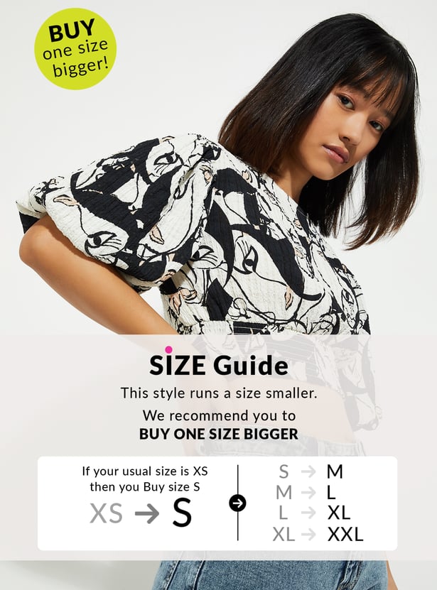 URB_N Women Printed Crop Top